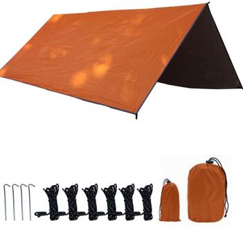 Camping Strand Zonnebrandcrème Vierkante Tent Outdoor Lichtgewicht Slapen Tent Opvouwbare H3CC oranje