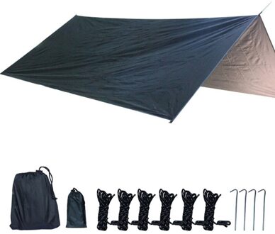 Camping Strand Zonnebrandcrème Vierkante Tent Outdoor Lichtgewicht Slapen Tent Opvouwbare H3CC zwart
