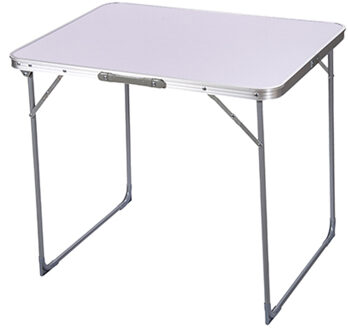 Camping tafel - aluminium - lichtgewicht - wit - 80 x 60 x 70 cm