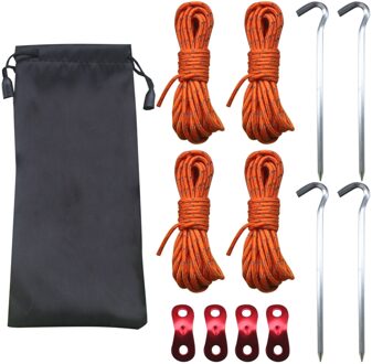 Camping Tent Koord Touw Met Aluminium Spanners En Tent Stakes