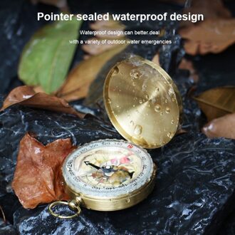 Camping Wandelen Pocket Messing Gouden Kompas Draagbare Kompas Navigatie Pointer Voor Outdoor Camping Wandelen Gereedschappen