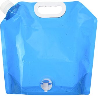 Camping Waterzak Water Fles Folding Inklapbare Water Zakken Camping Wandelen Picknick Bbq Auto Drinken Carrier 5L-blauw