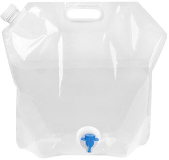 Camping Waterzak Water Fles Folding Inklapbare Water Zakken Camping Wandelen Picknick Bbq Auto Drinken Carrier 5L-wit