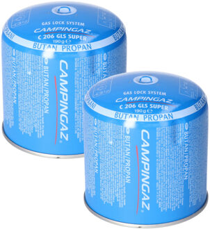 Campingaz Butaangaspatroon navulling - 2x - 190 gram - voor camping kookpit/kookstel