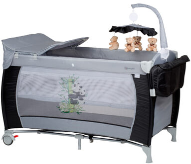 Campingbed BabyGO Sleeper DeLuxe Zwart (incl. bodemverhoger)