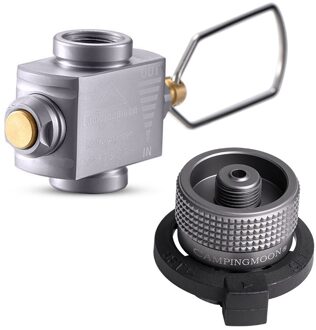 Campingmoon Gas Saver Plus Met Gas Adapters Voor Camping Kachel Kookgerei Gas Tank Adapter Kachel Accessoires reeks 2