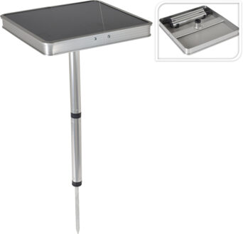 Campingtafel 26x26x43cm grijs Zwart