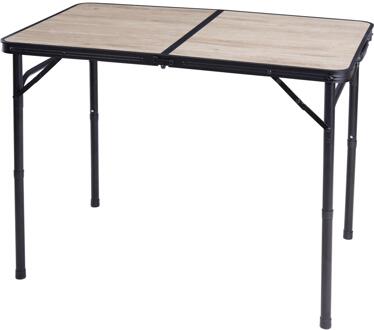 Campingtafel verstelbaar 90x60cm zwart