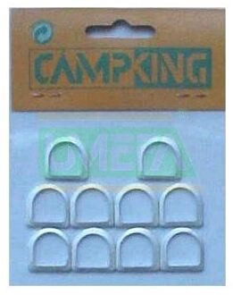 Campking D-ring 13 mm aluminium zak 10 stuks