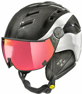 Camurai Carbon zwart-wit skihelm - meekleurend & polariserend vizier - kies uit 3 soorten !