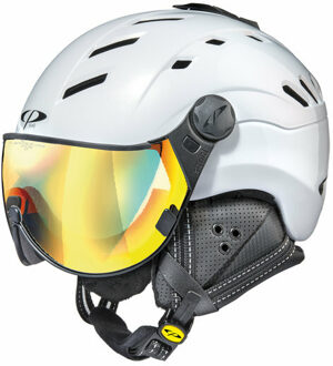 Camurai skihelm wit - meekleurend vizier - kies uit 7 soorten !