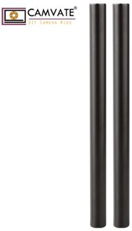 Camvate 2 Stuks Aluminium Geanodiseerd 15 Mm 20 Cm M12 Staaf Voor Dslr Matte Box Follow Focus Monitor Schouder Mount rig C1089