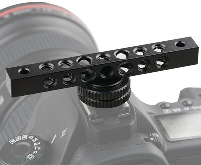 Camvate Cool Black Aluminium Kaas Bar Met 1/4-20 Draad Gat Voor Monitor Converteren Koud Shoe Camera Accessoires c1483