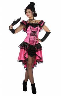 Can Can Roze Danseres Vrouw Kostuum