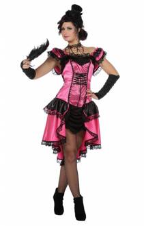Can Can Roze Danseres Vrouw Kostuum