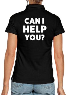 Can i help you beurs/evenementen polo shirt zwart dames - verkoop/horeca 2XL