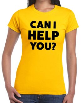 Can i help you beurs/evenementen t-shirt geel dames XL