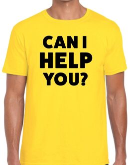 Can i help you beurs/evenementen t-shirt geel heren L