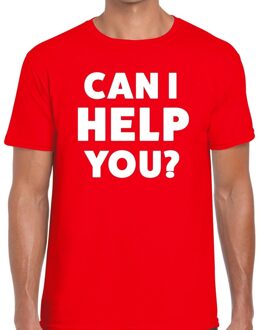 Can i help you beurs/evenementen t-shirt rood heren L