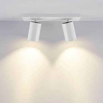 CAN TILT plafondspot, wit, 31 x 9 cm, 2-lamps, metaal GU10