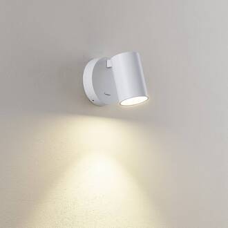 CAN TILT wandspot, wit, Ø 10 cm, metaal, schakelaar, GU10