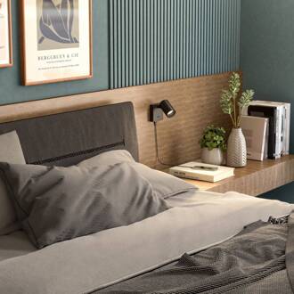 CAN TILT wandspot, zwart, 10 x 10 cm, metaal, USB-schakelaar