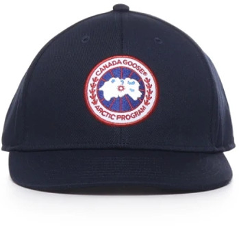 Canada Goose Blauwe hoeden met aanpasbare pasvorm Canada Goose , Blue , Unisex - ONE Size