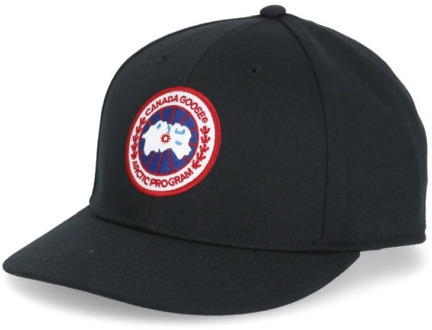Canada Goose Zwarte Baseballpet met Logo Patch Canada Goose , Black , Unisex - ONE Size