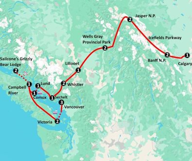 Canadian Rockies, Bears & Whales (23 dagen)