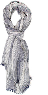 Candido | scarf with whispie stripes | navy Print / Multi - One size