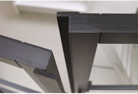 CanDo Aanslaglat - Voor Dubbele Industrial Draaideur - Zwart