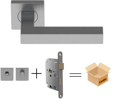 CanDo Beslag En Sluitwerk Pakket Hsp 1106 Box- 16 Reg+ Toil+slot - Rvs