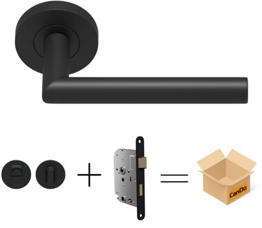 CanDo Beslag En Sluitwerk Pakket Hsp 1107 Sphere - 19 Reg+ Toil+slot - Zwart