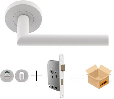 CanDo Beslag En Sluitwerk Pakket Hsp 1110 Sphere - 19 Reg+ Toil+slot - Wit