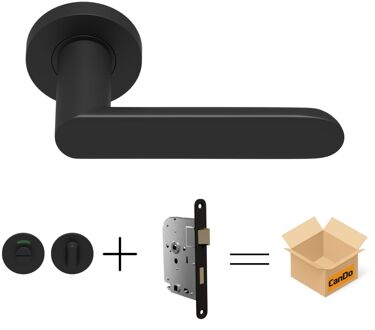 CanDo Beslag En Sluitwerk Pakket Hsp 1111 Curve - 24+ Toil+slot - Zwart
