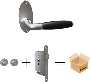 CanDo Beslag En Sluitwerk Pakket Hsp 1114 Zaltbommel - Toil+slot - Geborsteld Nikkel