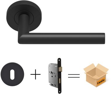 CanDo Beslag En Sluitwerk Pakket Hsp 1207 Sphere - 19 Reg+ Sleutelrozet+klav - Zwart