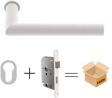 CanDo Beslag En Sluitwerk Pakket Hsp 207 Sphere - 19 Min+ Cilinder Rozet+slot - Wit