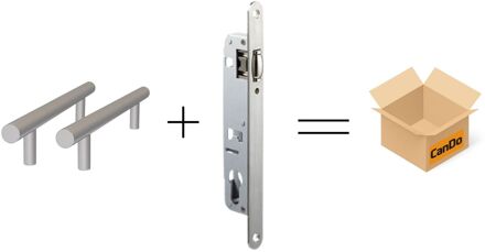 CanDo Beslag En Sluitwerk Pakket Hsp 412 Sphere Gr - 19x300+rolslot - Rvs