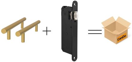 CanDo Beslag En Sluitwerk Pakket Hsp 413 Sphere Gr - 19x300+rolslot - Mat Messing