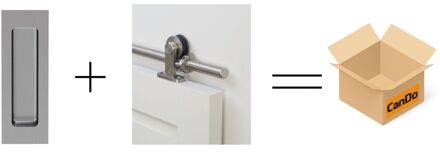 CanDo Beslag En Sluitwerk Pakket Hsp 512 Schuifkom Box+flock Schuif - Rvs