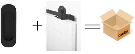 CanDo Beslag En Sluitwerk Pakket Hsp 514 Schuifkom Sphere+area Schuif - Zwart