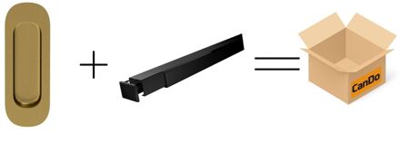 CanDo Beslag En Sluitwerk Pakket Hsp 517 Schuifkom Sphere+box Schuif - Mat Messing