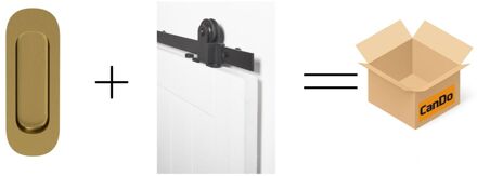 CanDo Beslag En Sluitwerk Pakket Hsp 518 Schuifkom Sphere+area Schuif - Mat Messing