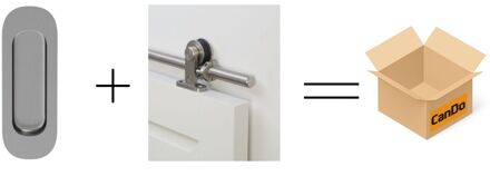 CanDo Beslag En Sluitwerk Pakket Hsp 522 Schuifkom Curve+flock Schuif - Rvs