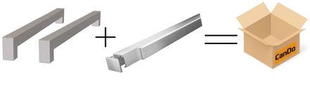 CanDo Beslag En Sluitwerk Pakket Hsp 634 Box Greep - 20x300+ Box Schuif - Rvs
