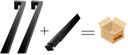 CanDo Beslag En Sluitwerk Pakket Hsp 635 Polar Greep+ Box Schuif - Zwart