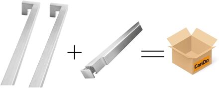 CanDo Beslag En Sluitwerk Pakket Hsp 636 Polar Greep+box Schuif - Rvs