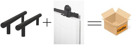 CanDo Beslag En Sluitwerk Pakket Hsp 638 Sphere Gr - 19x300+area Schuif - Zwart