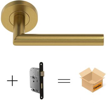 CanDo Beslag En Sluitwerk Pakket Hsp 909 Sphere - 19 Reg+ Loopslot - Mat Messing